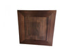 Square carved tea table in rich dark brown wood