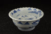Imari vintage blue and white porcelain footed bowl in blue and white with country landscape pattern - TLS Living