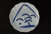 Imari vintage porcelain plate in blue and white with Fuji pattern - TLS Living