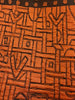obi in burnt orange with abstract geometric pattern and edge trim - TLS Living