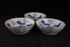 Imari vintage porcelain namasu plates in blue and white with crane pattern - TLS Living