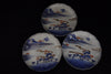 BLUE AND WHITE PORCELAIN SCENERY PATTERN MEDIUM PLATE  11 PIECES - TLS Living